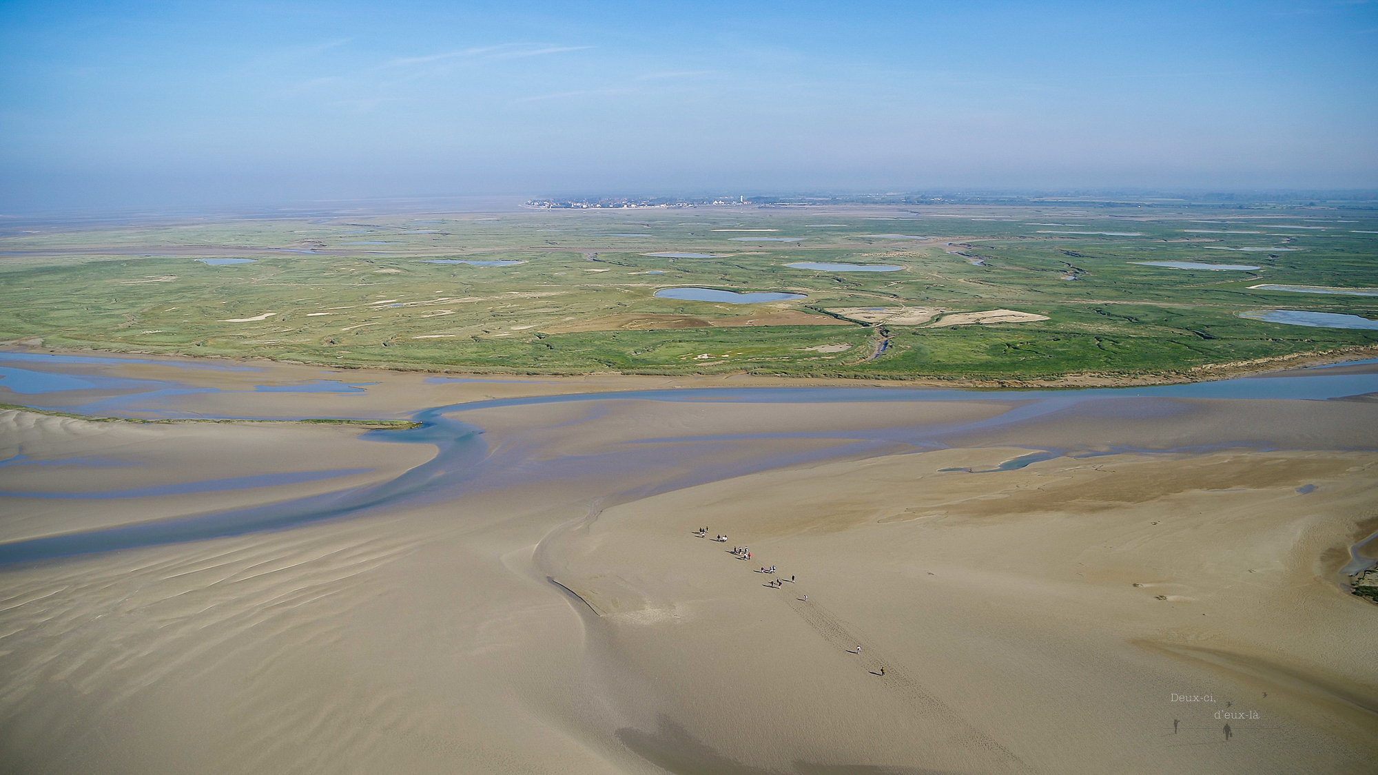 Vue aérienne du cordon dunaire